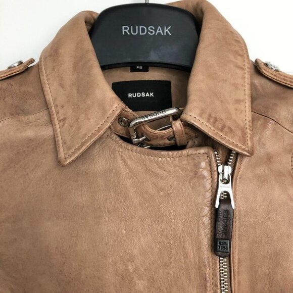 Rudsak  Two-Tone Leather Biker Jacket - Picture 3 of 9